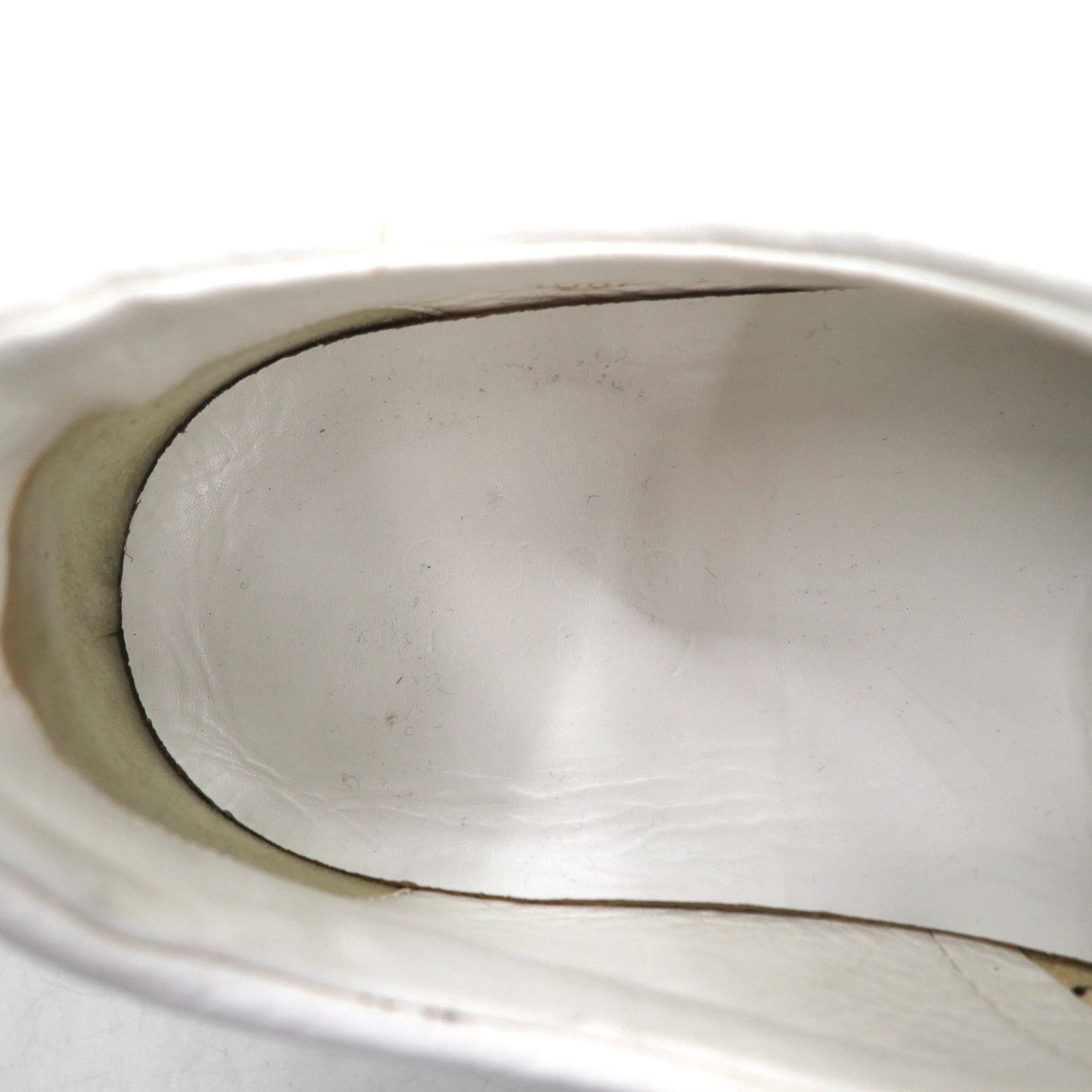 GUCCI イタリア製 シェリーライン ドライビングシューズ スリッポン スニーカー 28cm ホワイト レザー 108445