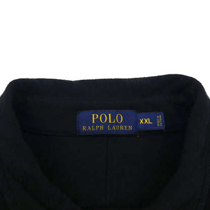 Polo Ralph Lauren Oversized Long Sleeve Rugby Polo Shirt, Size 2XL, Black, Cotton
