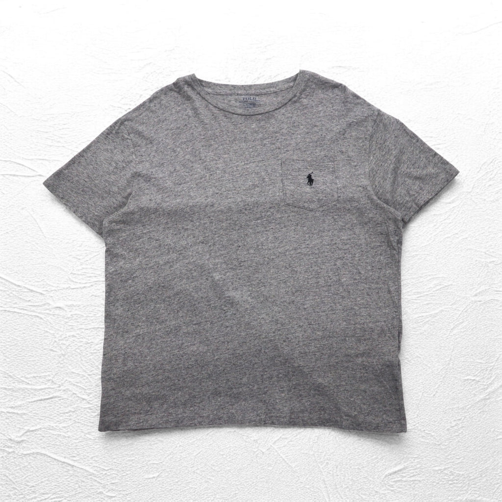 POLO RALPH LAUREN クラシックフィット ポケット Tシャツ ポケT L グレー スモールポニー刺繍