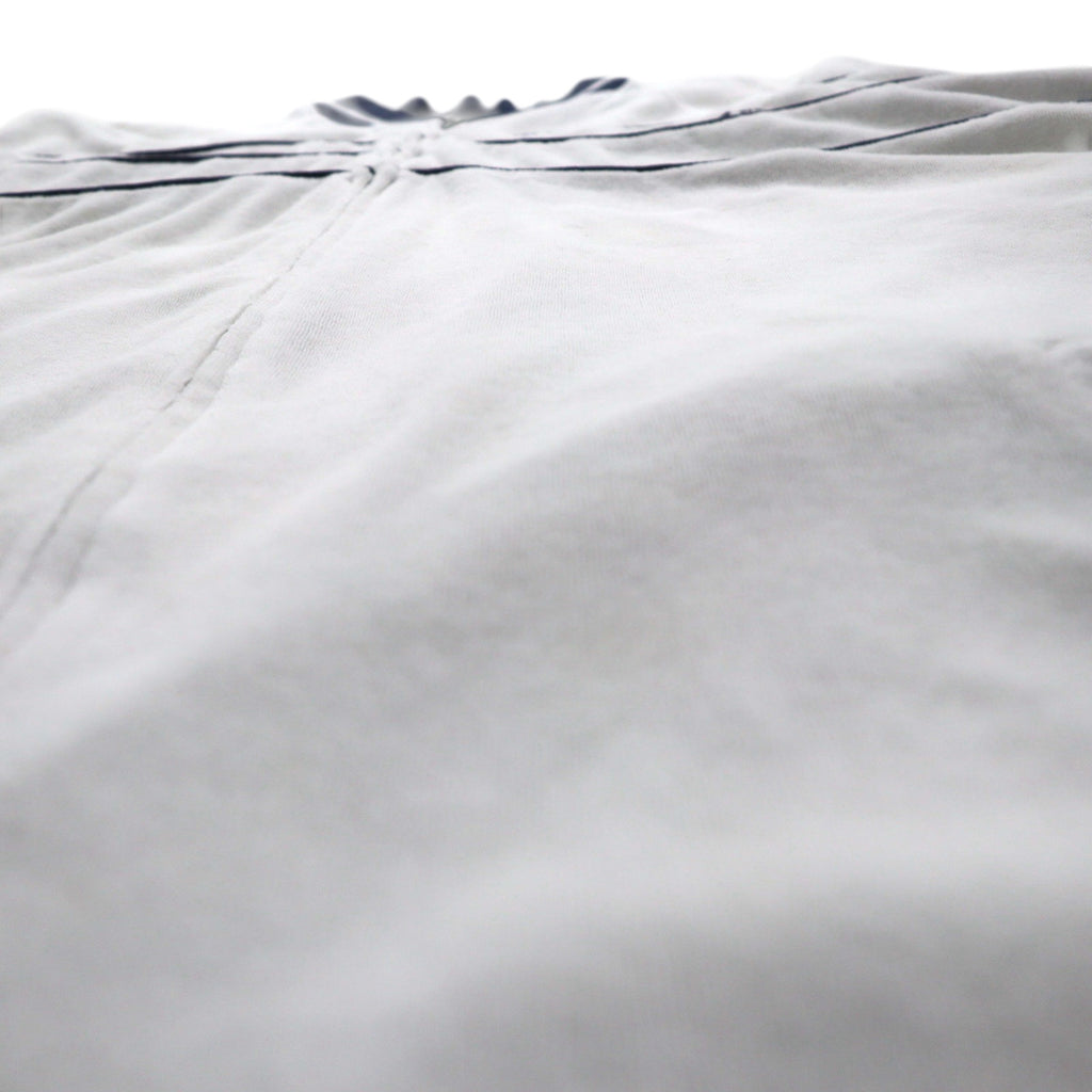 Sean John 90年代 パイル地 半袖 トラックジャケット ジャージ XL ホワイト コットン ポリエステル ワンポイントロゴ刺繍
