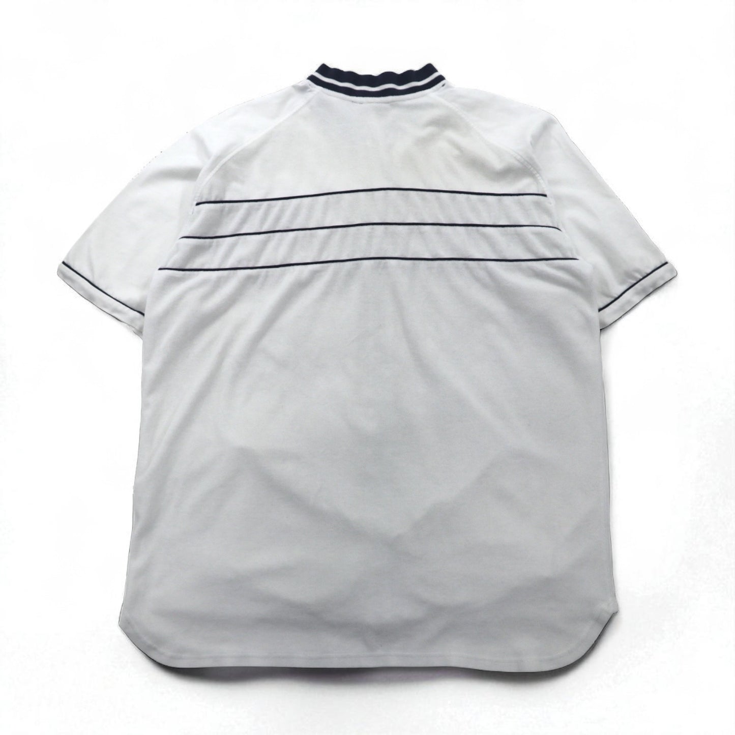 Sean John 90年代 パイル地 半袖 トラックジャケット ジャージ XL ホワイト コットン ポリエステル ワンポイントロゴ刺繍