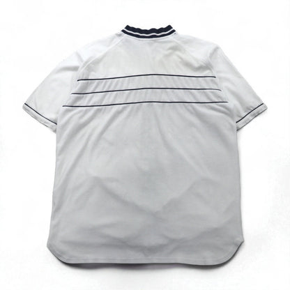 Sean John 90年代 パイル地 半袖 トラックジャケット ジャージ XL ホワイト コットン ポリエステル ワンポイントロゴ刺繍