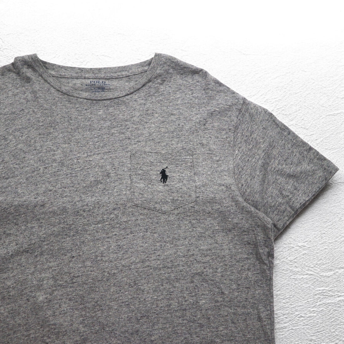 POLO RALPH LAUREN クラシックフィット ポケット Tシャツ ポケT L グレー スモールポニー刺繍