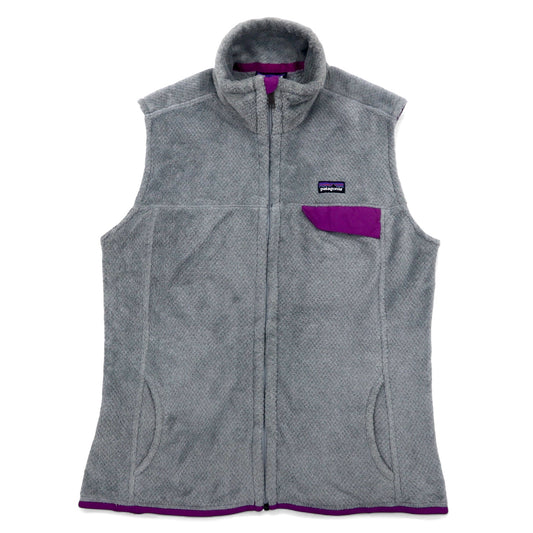 日本然リトテ-古着オンライン-patagonia フルジップ フリースベスト XL グレー ポリエステル POLARTEC 25445-patagonia full zip fleece Vest XL gray polyester POLARTEC 25445