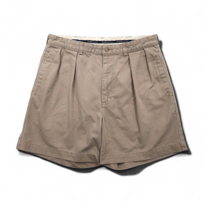 POLO RALPH LAUREN 90年代 ポロチノ 2タック ショート チノパンツ ハーフパンツ M ベージュ コットン