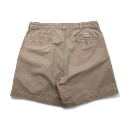 POLO RALPH LAUREN 90年代 ポロチノ 2タック ショート チノパンツ ハーフパンツ M ベージュ コットン