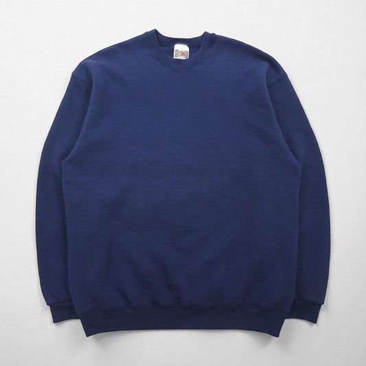FRUIT OF THE LOOM 90s USA Sweatshirt ヘビーウェイト ブランク スウェット トレーナー XL ネイビー 無地 90年代 USA製