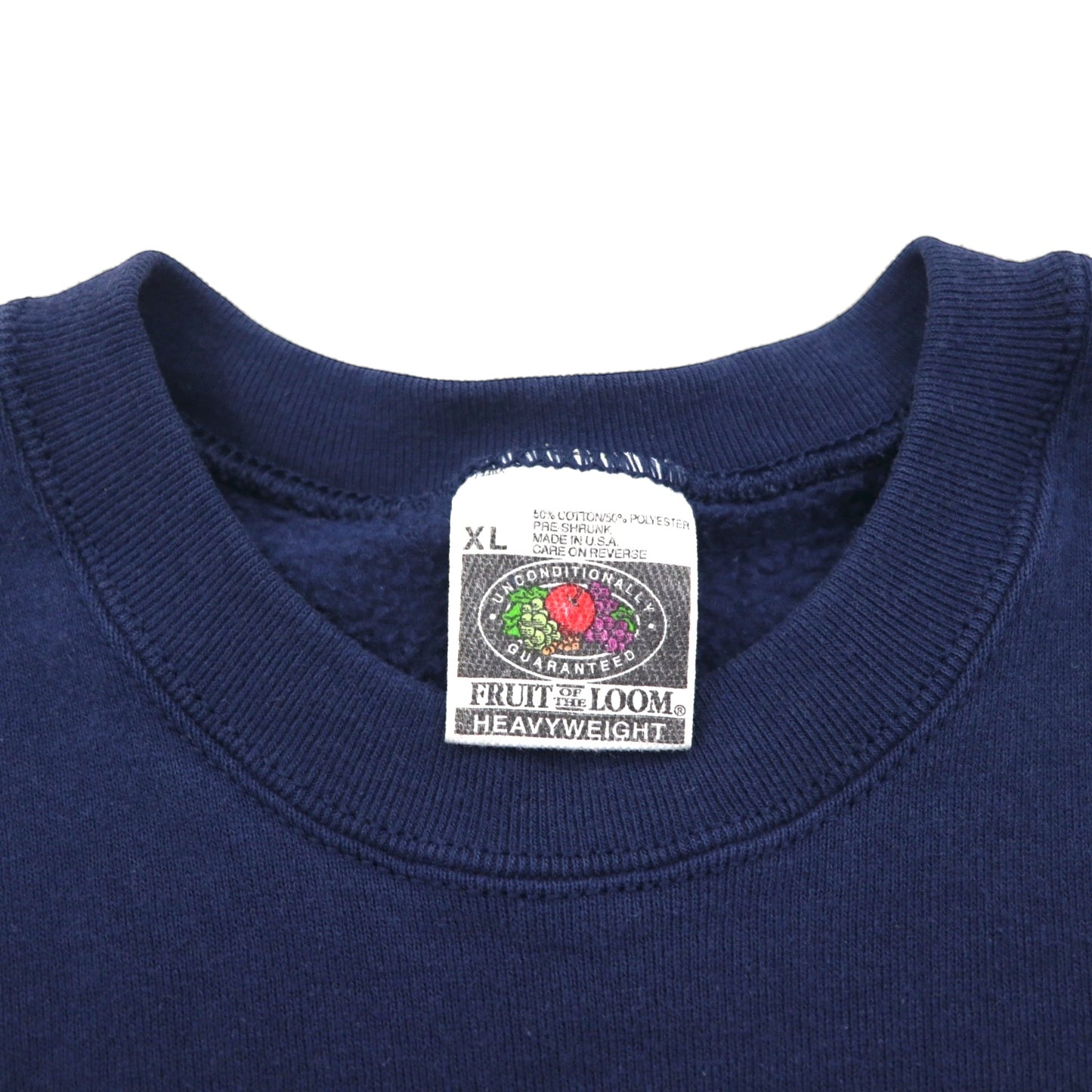 FRUIT OF THE LOOM 90s USA Sweatshirt ヘビーウェイト ブランク スウェット トレーナー XL ネイビー 無地 90年代 USA製