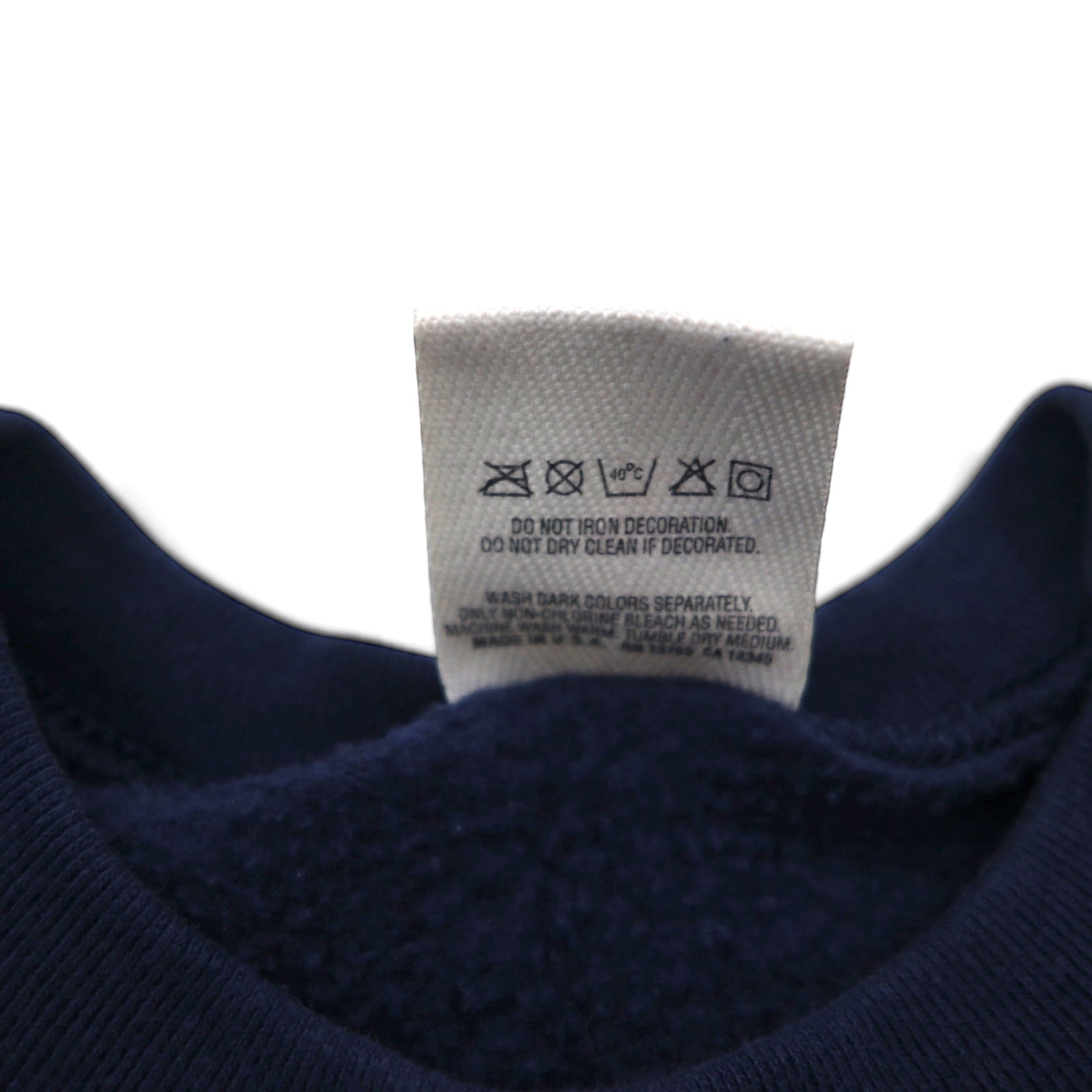 FRUIT OF THE LOOM 90s USA Sweatshirt, Heavyweight Blank Sweatshirt, XL, Navy, Made in the USA