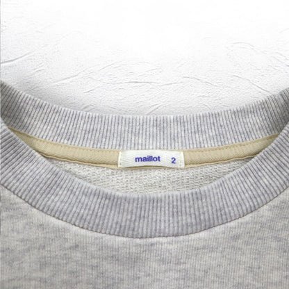 maillot アメリカン ドライ クルーネック スウェット American Dry Sweat Crew Neck Trainer M グレー コットン 日本製