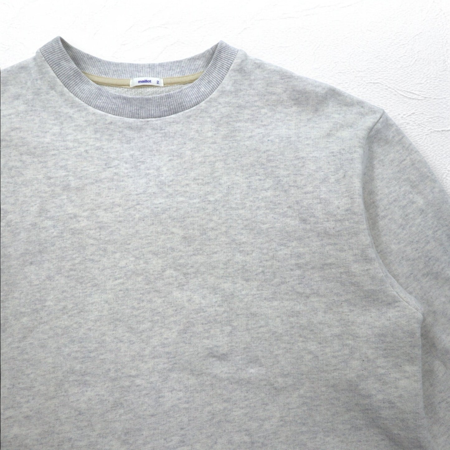 maillot アメリカン ドライ クルーネック スウェット American Dry Sweat Crew Neck Trainer M グレー コットン 日本製