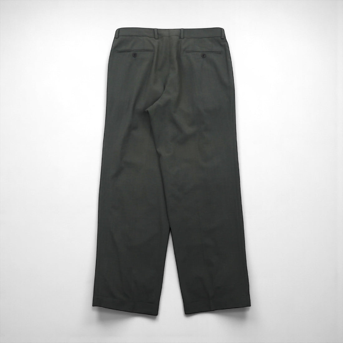 HUGO BOSS 90年代 USA製 タック ワイド スラックス パンツ L グレー ウール プリーツ