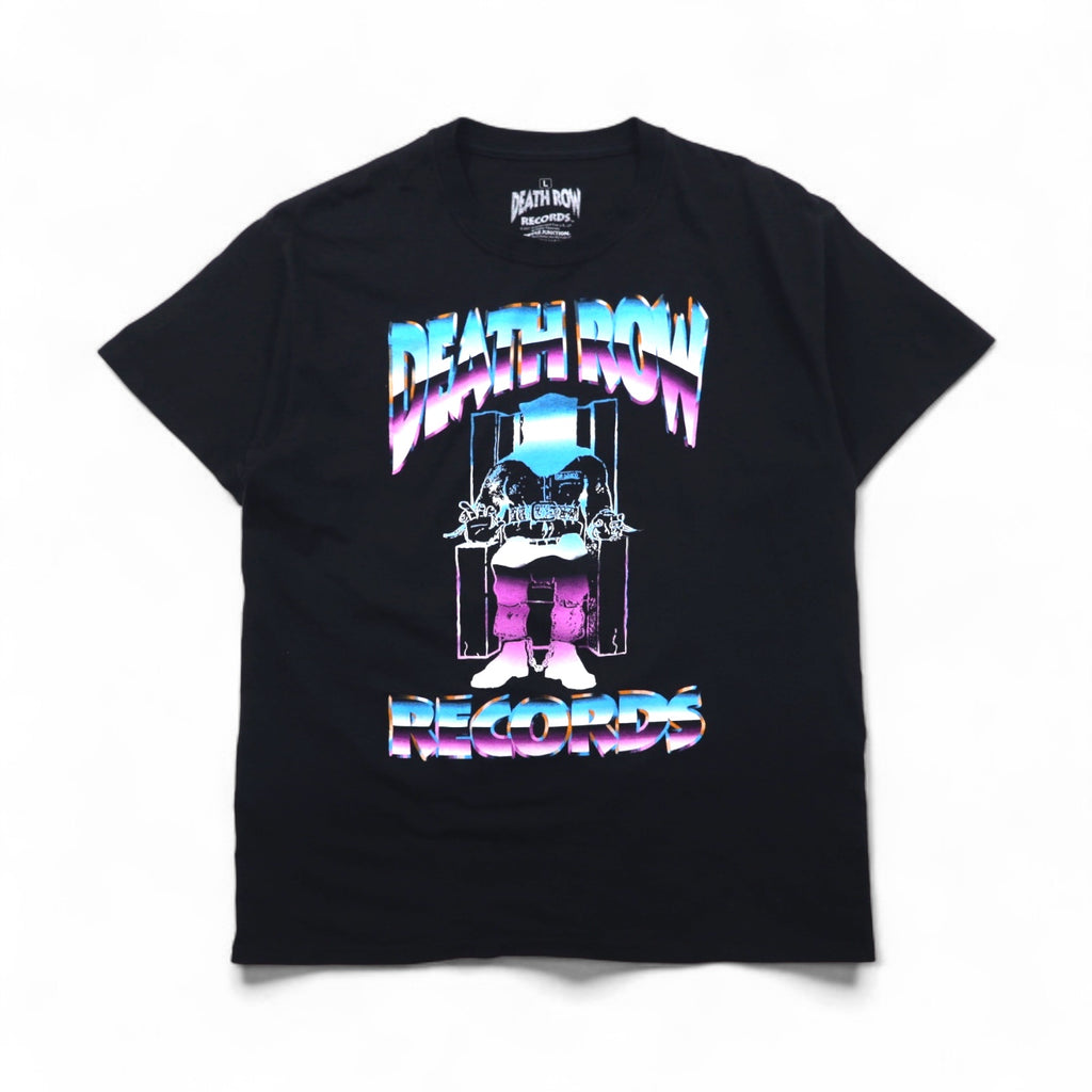 DEATH ROW RECORDS Hip Hop Label T-Shirt, Size L, Black Cotton, RIPPLE JUNCTION