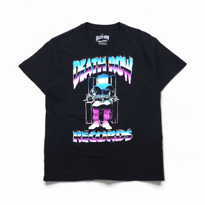 DEATH ROW RECORDS Hip Hop Label T-Shirt, Size L, Black Cotton, RIPPLE JUNCTION