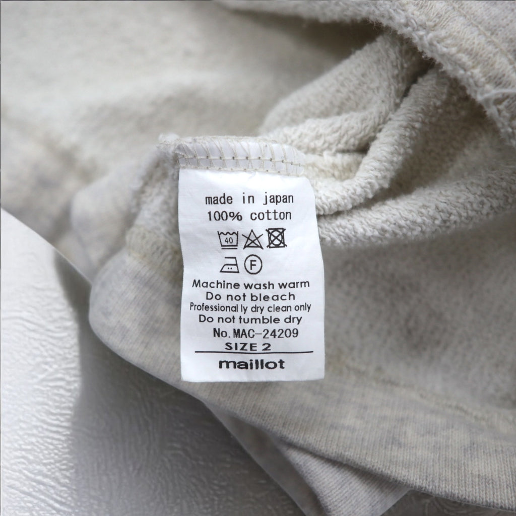 maillot American Dry Sweat Crew Neck Trainer M Grey Cotton Made in Japan