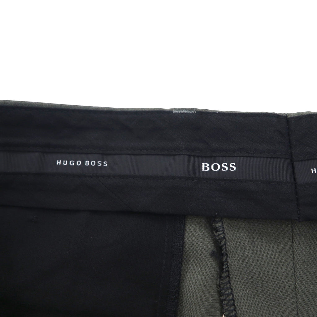 HUGO BOSS 90s Made in USA Wide-leg Pleated Tuck Slacks, Size L, Gray Wool