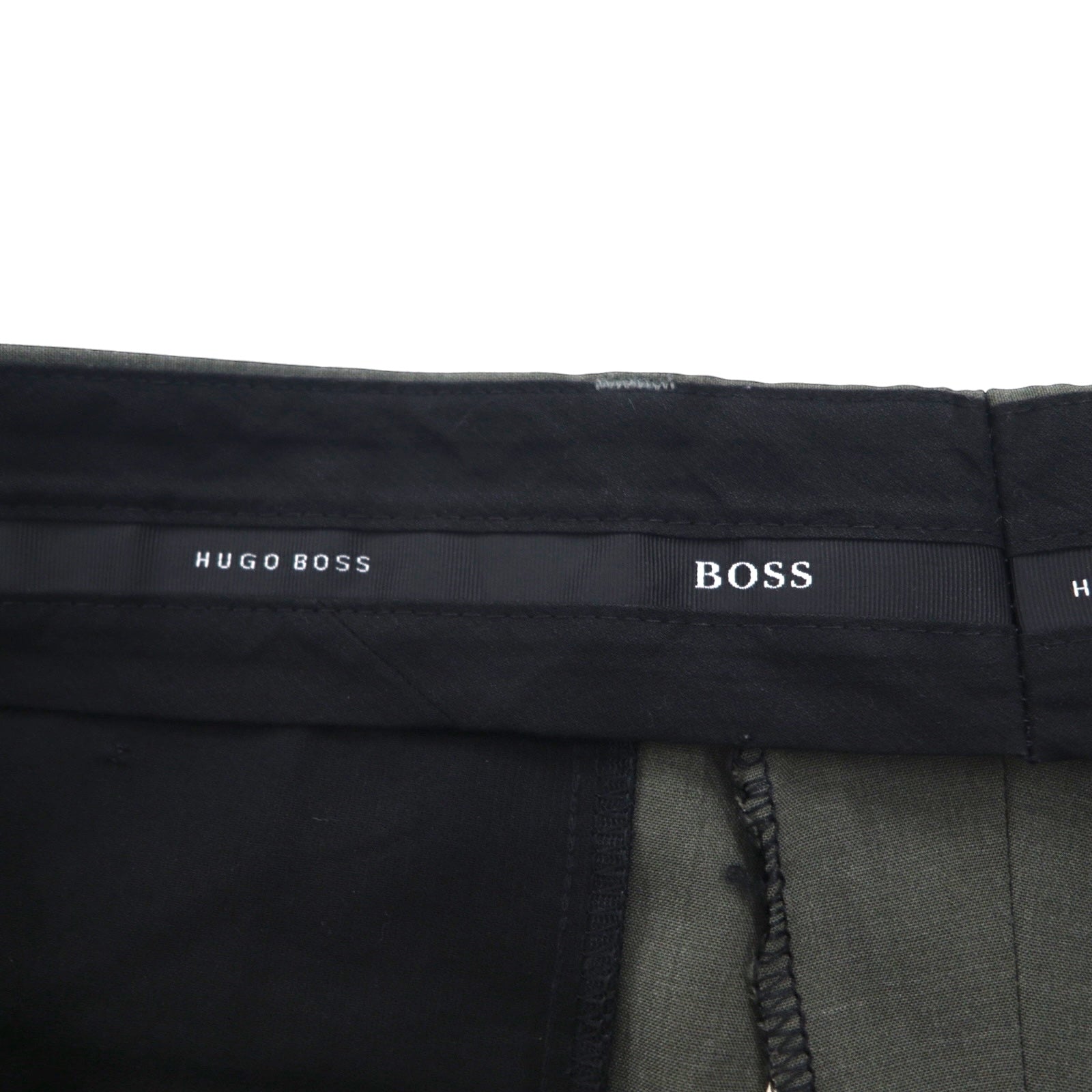 HUGO BOSS 90s Made in USA Wide-leg Pleated Tuck Slacks, Size L, Gray Wool