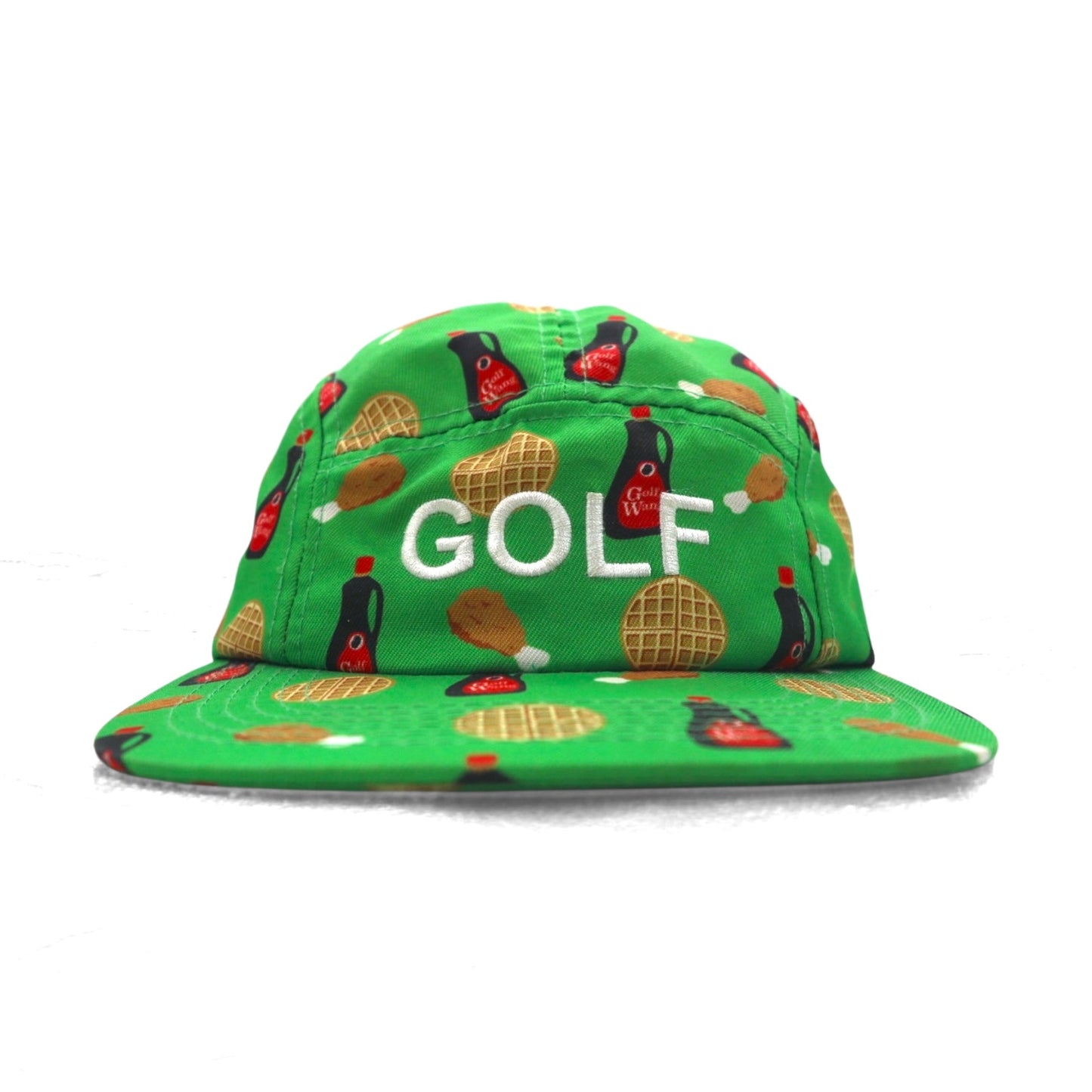 GOLF WANG Jet Cap FREE Belt Green Patterned Chicken and Waffle