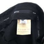 HUGO BOSS 90s Made in USA Wide-leg Pleated Tuck Slacks, Size L, Gray Wool