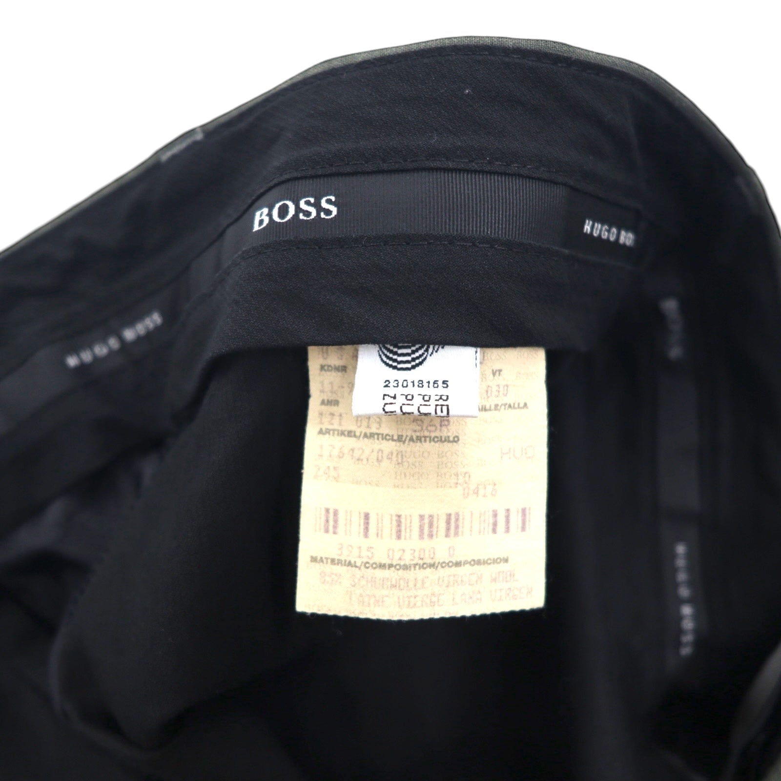 HUGO BOSS 90s Made in USA Wide-leg Pleated Tuck Slacks, Size L, Gray Wool