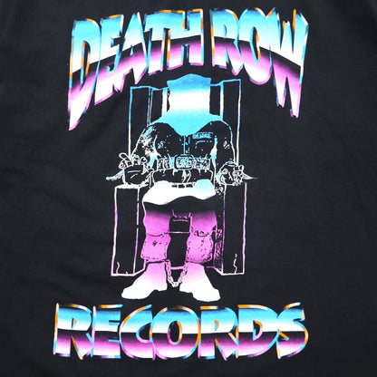 DEATH ROW RECORDS Hip Hop Label T-Shirt, Size L, Black Cotton, RIPPLE JUNCTION