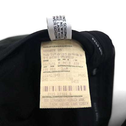 HUGO BOSS 90s Made in USA Wide-leg Pleated Tuck Slacks, Size L, Gray Wool