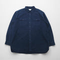 LLBean Shammy Cloth Flannel Shirt, Navy, Double Pocket, Size 2XL, 187924
