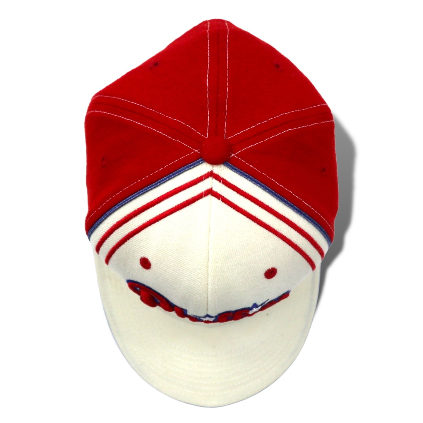 NEW ERA USA製 90年代 ベースボールキャップ 60.8cm ホワイト レッド ウール MLB Phillies