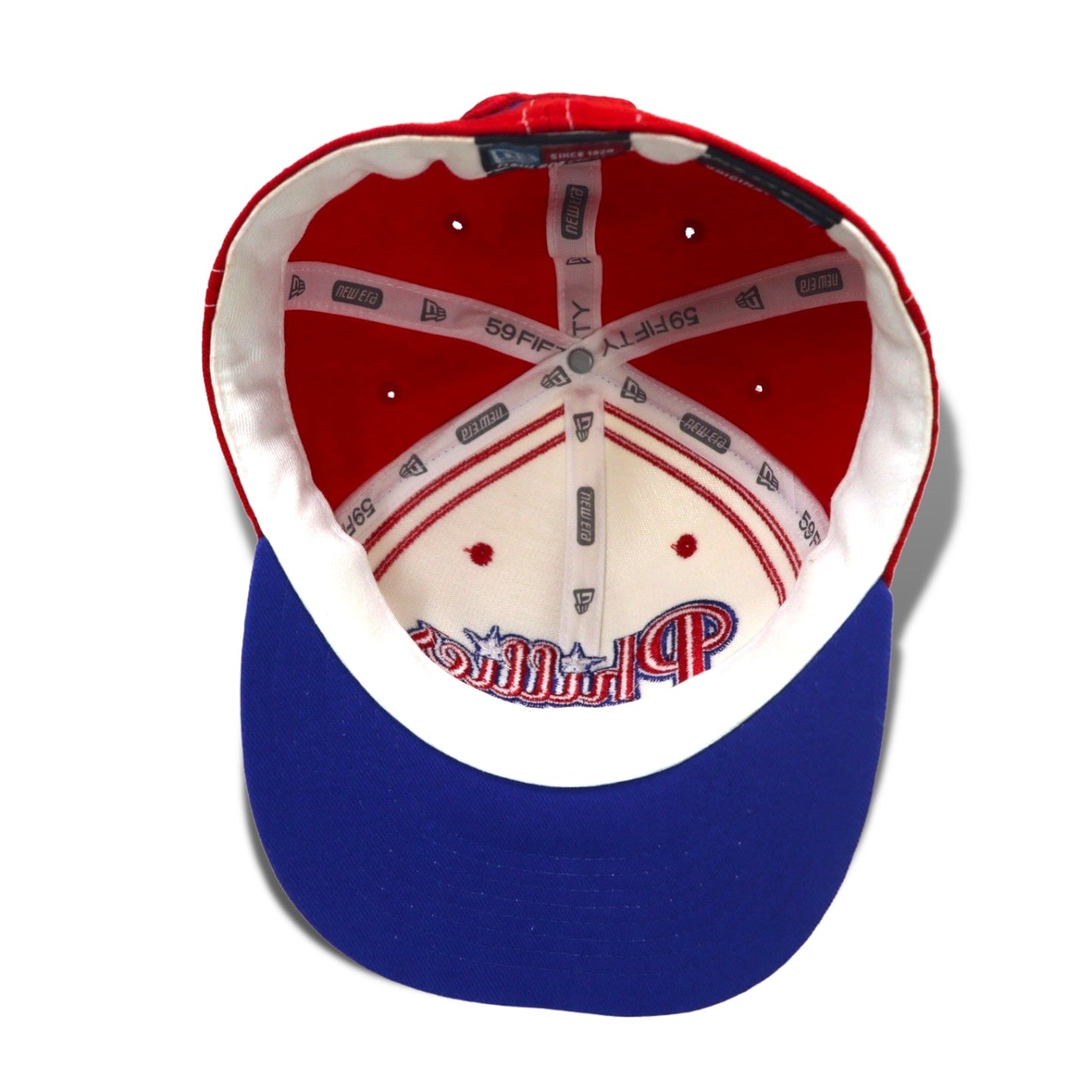 NEW ERA USA製 90年代 ベースボールキャップ 60.8cm ホワイト レッド ウール MLB Phillies