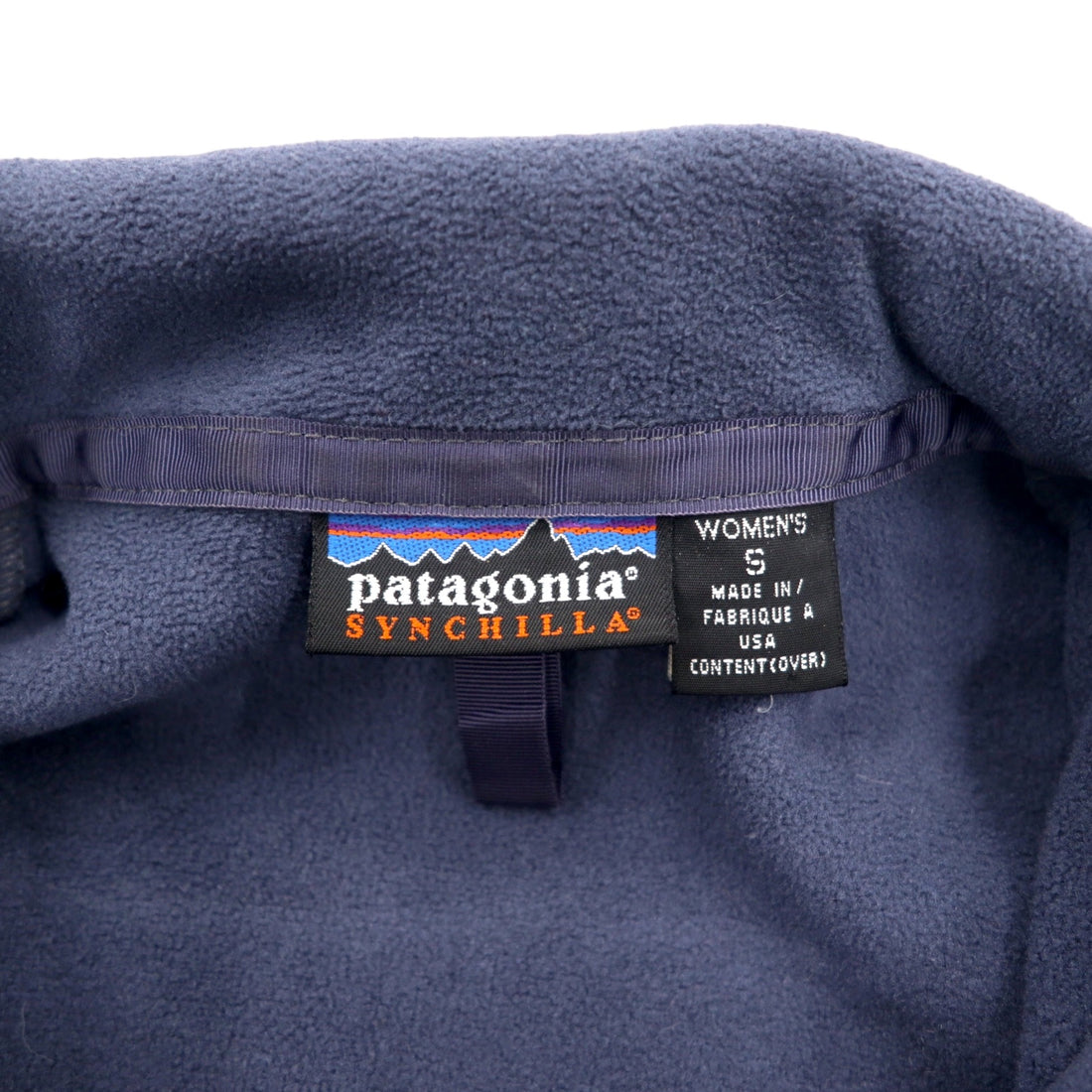 Patagonia USA Made SYNCHILLA Full Zip Fleece Jacket S Gray Polyester 28360