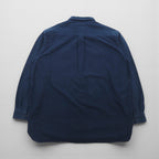 LLBean Shammy Cloth Flannel Shirt, Navy, Double Pocket, Size 2XL, 187924