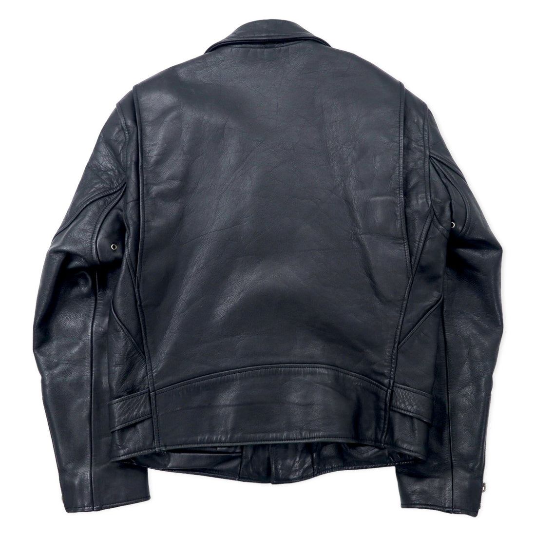 VINTAGE GENUINE LEATHER CUIR NATUREL RIDERS JACKET ダブル ライダースジャケット レザージャケット 36 ブラック キルティングライナー