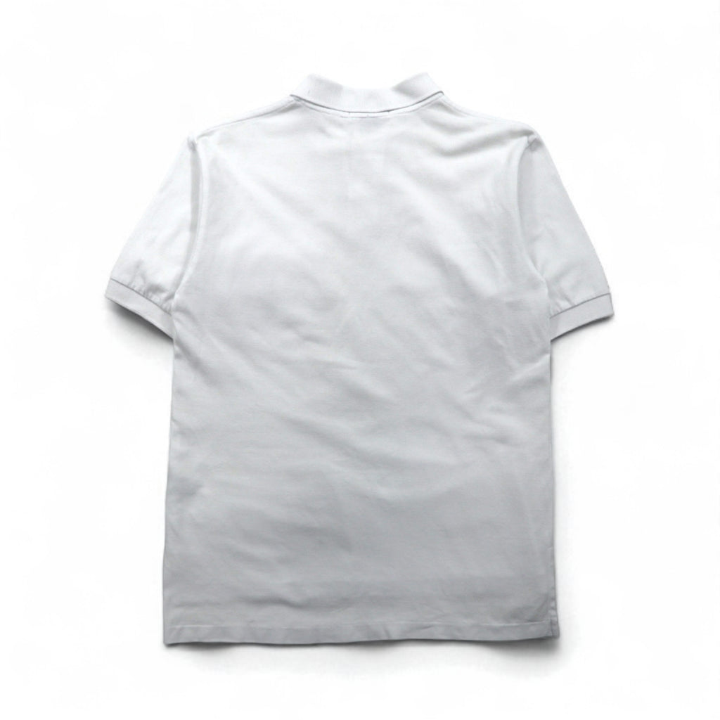 Polo by Ralph Lauren 90s Polo Bear Chest Pocket Polo Shirt, Size L, White, Pique, Single Point Embroidery