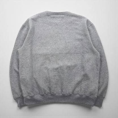 TOMMY HILFIGER 90年代 ヘビーウェイト 前V スウェット トレーナー XL グレー ワンポイントロゴ