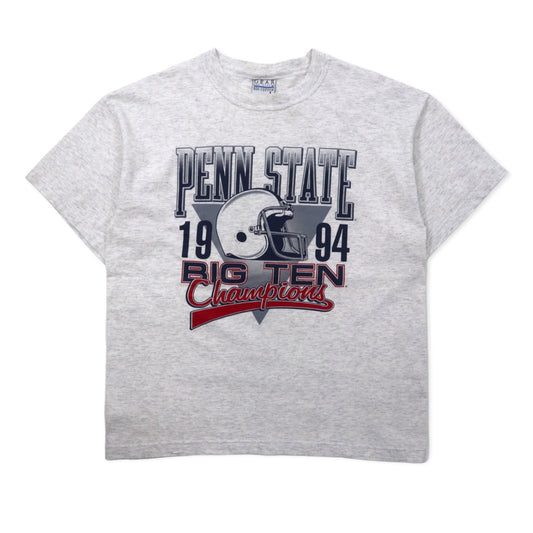 USA製 90年代 GEAR FOR SPORT プリント Tシャツ L グレー コットン PENN STATE BIG TEN