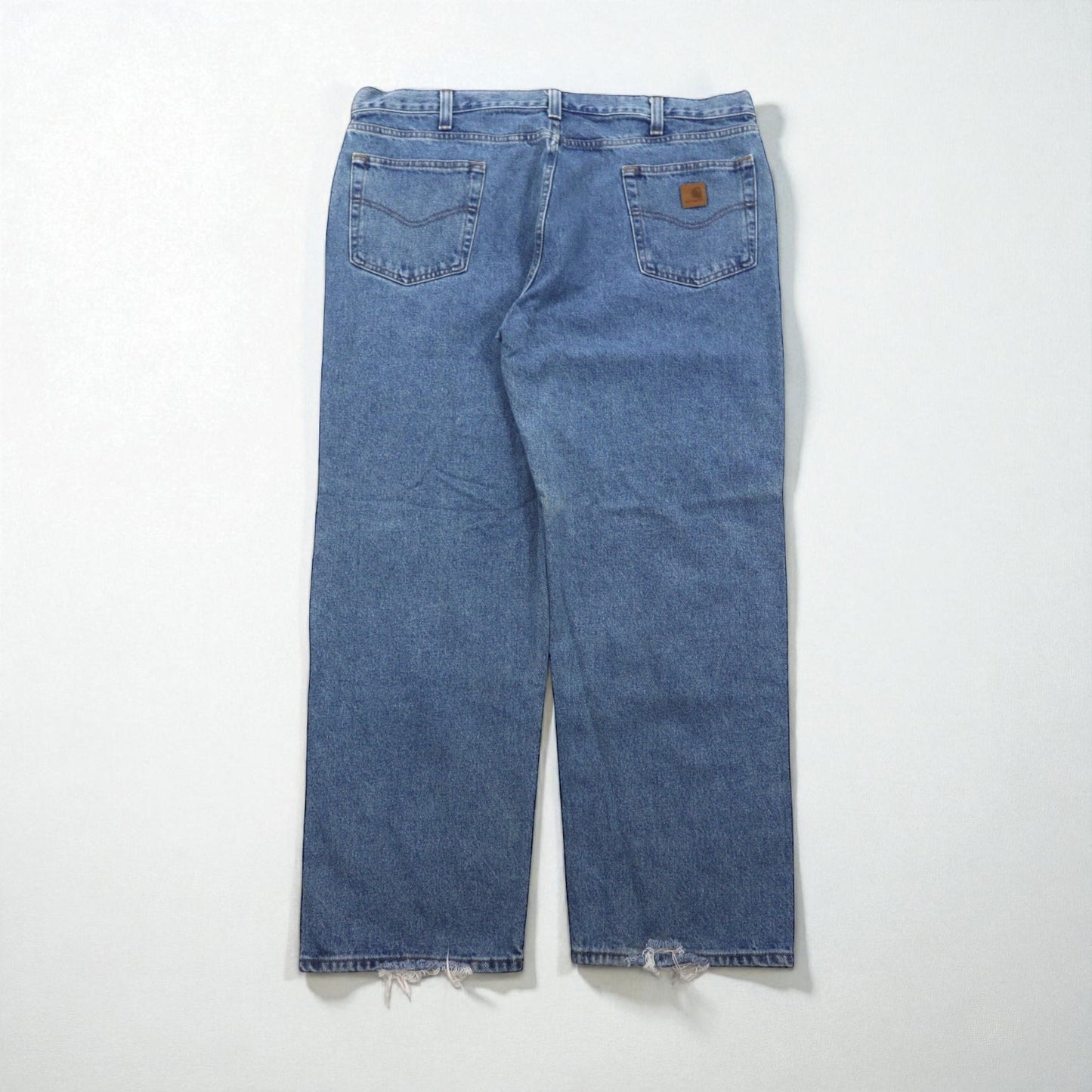 Carhartt Wide Leg Denim Jeans, XL, Relaxed Fit, Indigo, Size B460 LVB