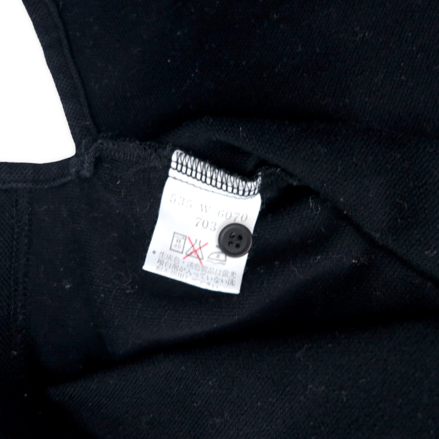 KENZO GOLF 長袖ポロシャツ 3 ブラック コットン 刺繍 日本製