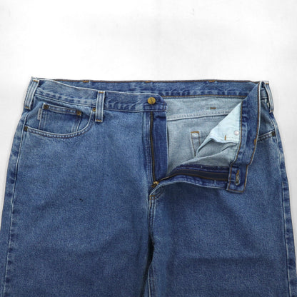 Carhartt Wide Leg Denim Jeans, XL, Relaxed Fit, Indigo, Size B460 LVB