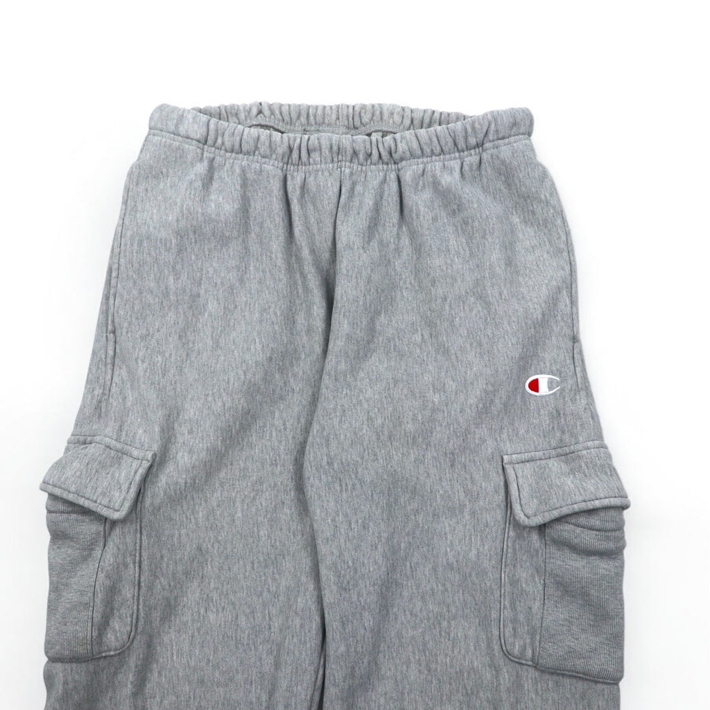 Champion Reverse Weave Sweat Cargo Pants L Grey Cotton Blue Single Tag Reissue
