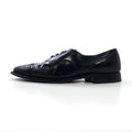 Vintage Punched Cap Toe Dress Shoes, Size 28.5cm, Black Leather, 105523