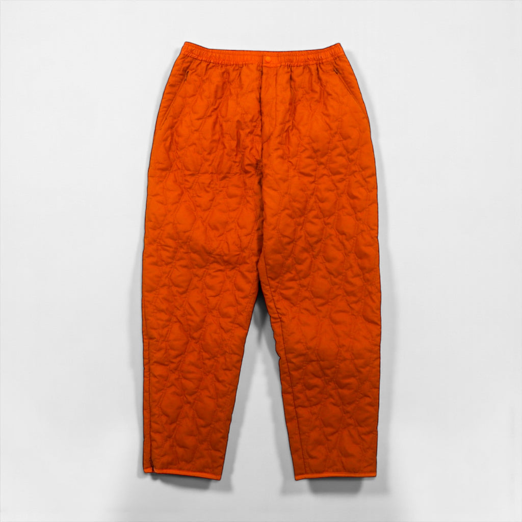 South2 West8 Quilted Pants, Size M, Orange, Padded, Polyester, Zippered Legs, Slit, LQ0706, Made in Japan