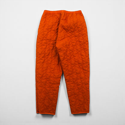 South2 West8 Quilted Pants, Size M, Orange, Padded, Polyester, Zippered Legs, Slit, LQ0706, Made in Japan