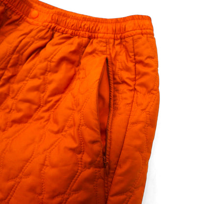 South2 West8 Quilted Pants, Size M, Orange, Padded, Polyester, Zippered Legs, Slit, LQ0706, Made in Japan