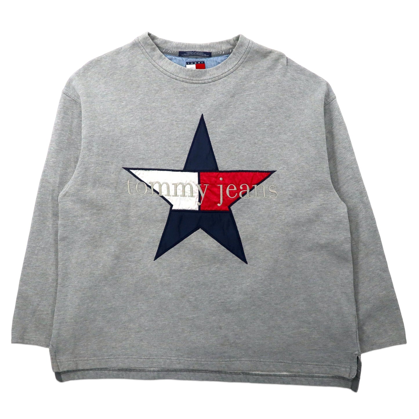 TOMMY JEANS 90年代 スウェット M グレー コットン フラッグロゴ スター