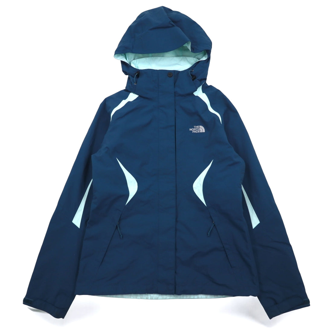 THE NORTH FACE HYVENT Waterproof Mountain Parka S Navy Nylon Zip-in-Zip US Standard A6FB