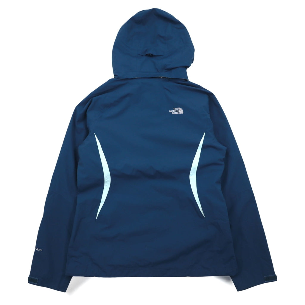 THE NORTH FACE HYVENT Waterproof Mountain Parka S Navy Nylon Zip-in-Zip US Standard A6FB