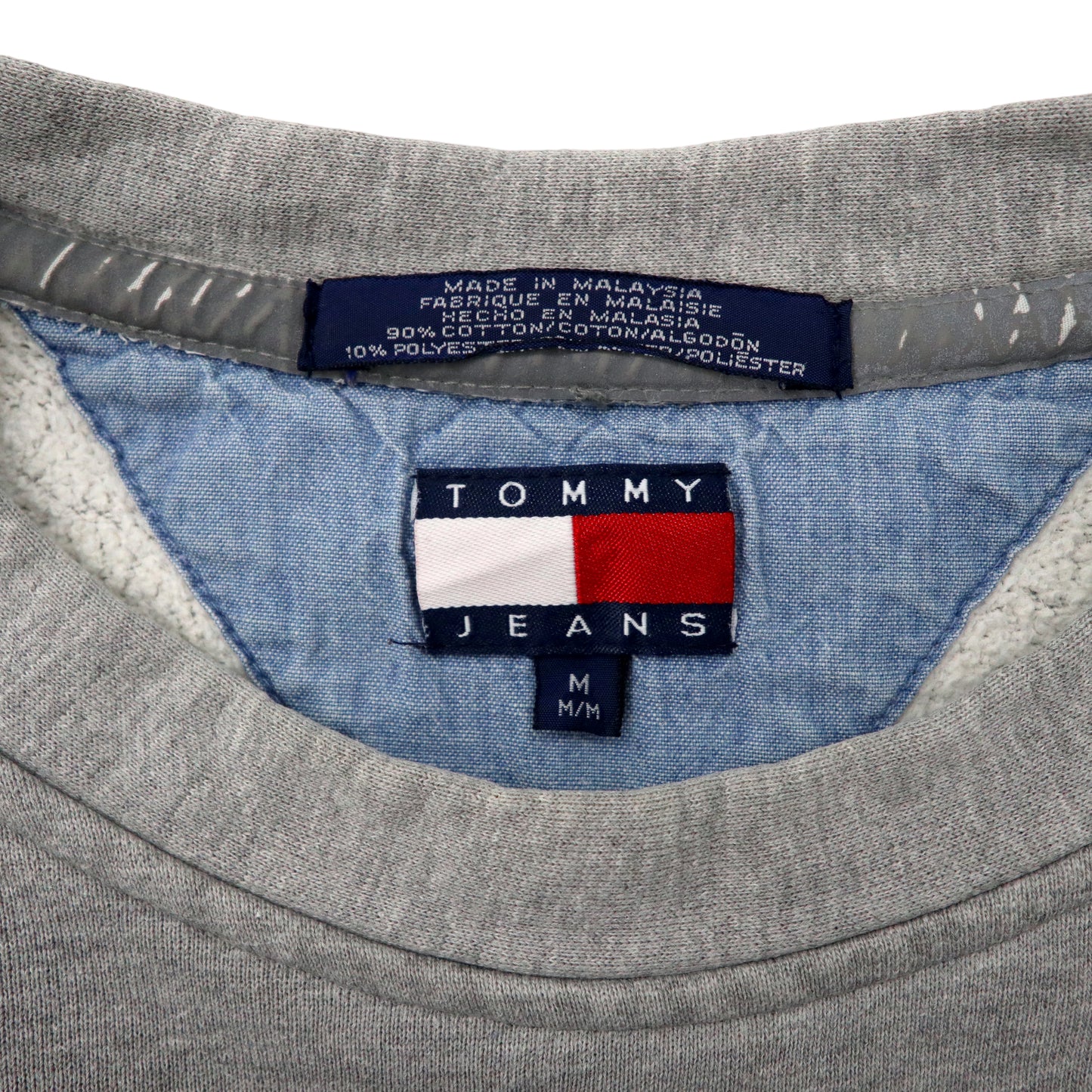 TOMMY JEANS 90年代 スウェット M グレー コットン フラッグロゴ スター