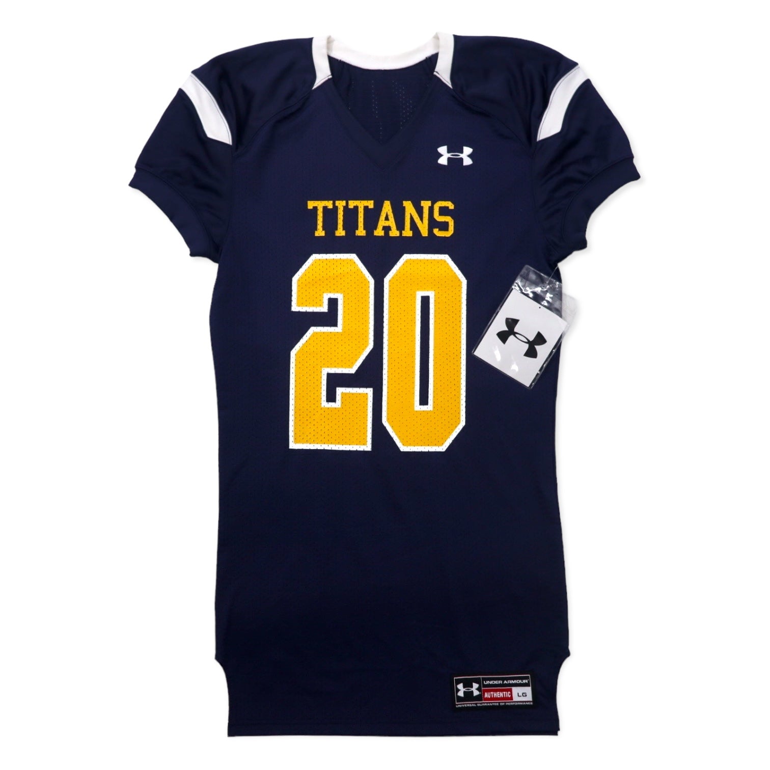 日本然リトテ-古着オンライン-UNDER ARMOUR リメイク ゲームシャツ ワンピース L ネイビー ポリエステル TITANS ナンバリング 未使用品-UNDER ARMOR Remake Game Shirt Dress L Navy Polyester TITANS Numbering Unused