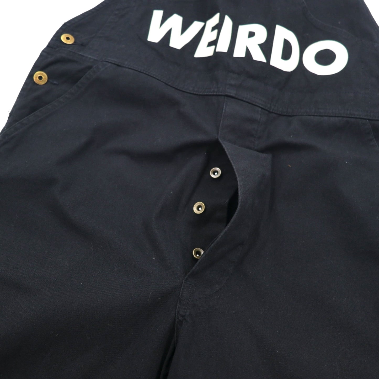 WEIRDO オーバーオール M ブラック WOLF BAIT-OVERALL コットン GROWN-UP WRD-19-SS-25 日本製