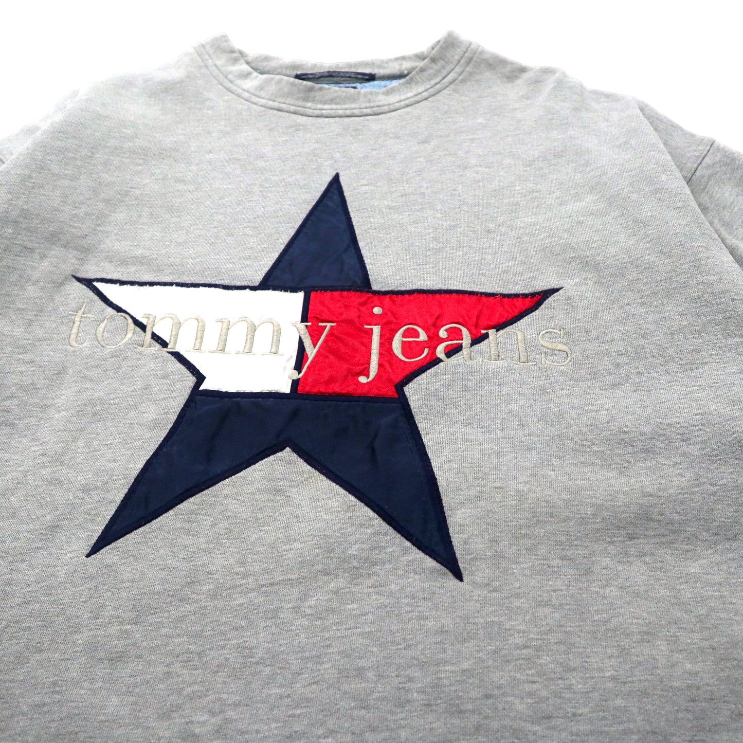 TOMMY JEANS 90年代 スウェット M グレー コットン フラッグロゴ スター